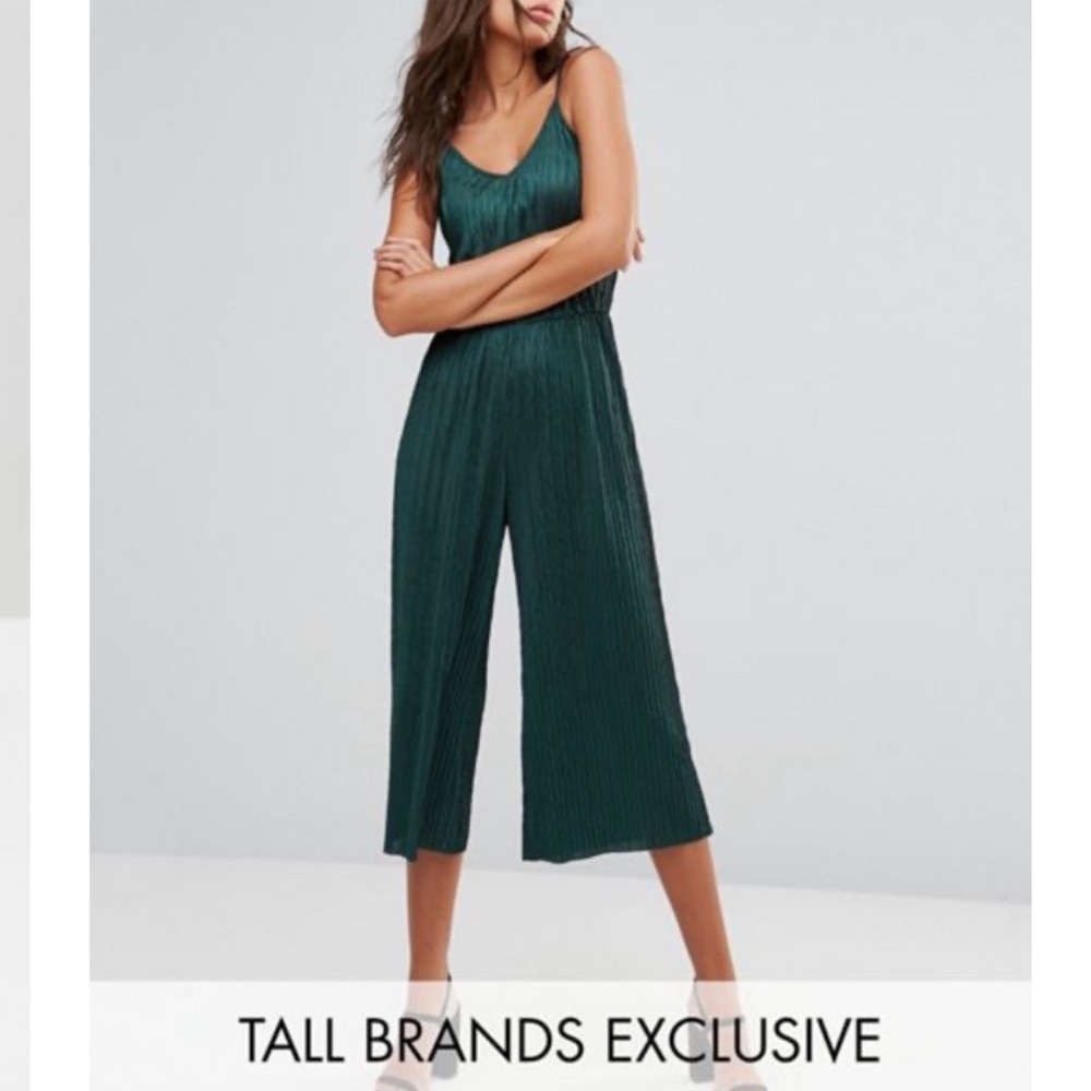 Silky Jewel tone Green Jumpsuit